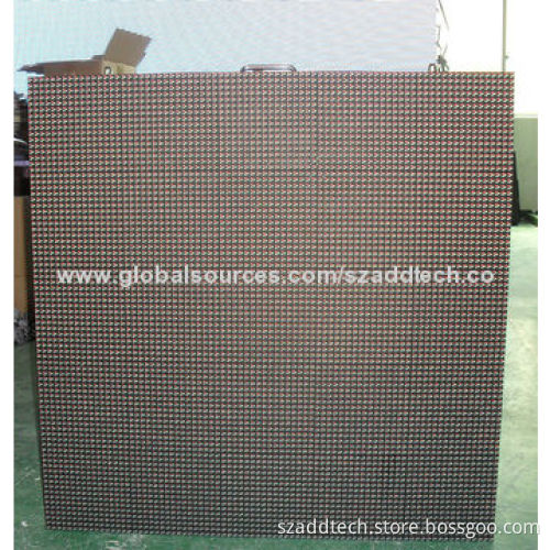 P10 Outdoor LED Video Screen, Installed in One Building Wall, 16 x 16-dot Module Resolution